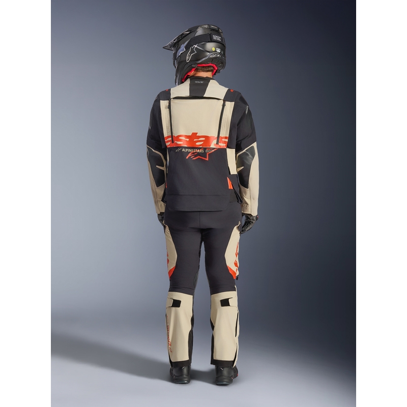 Alpinestars Halo PRO Drystar XF Mootorratta Jope Kreem-Must-Punane