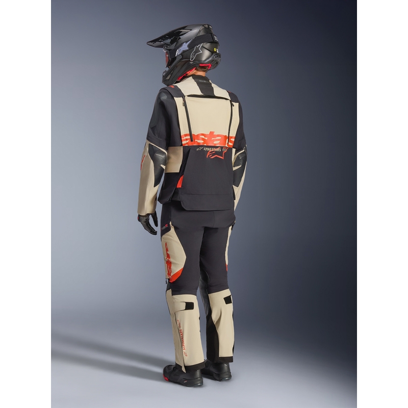 Alpinestars Halo PRO Drystar XF Mootorratta Jope Kreem-Must-Punane