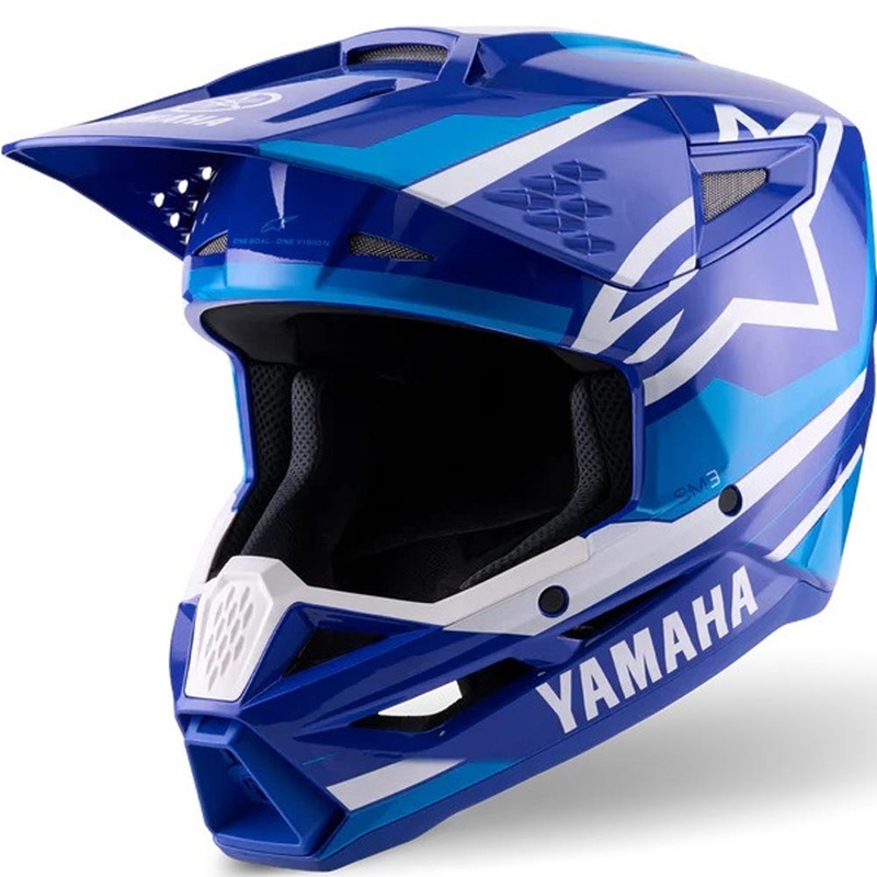 Laste motokrossikiiver Alpinestars S-M3 YAMAHA kollektsiooni sini-valge