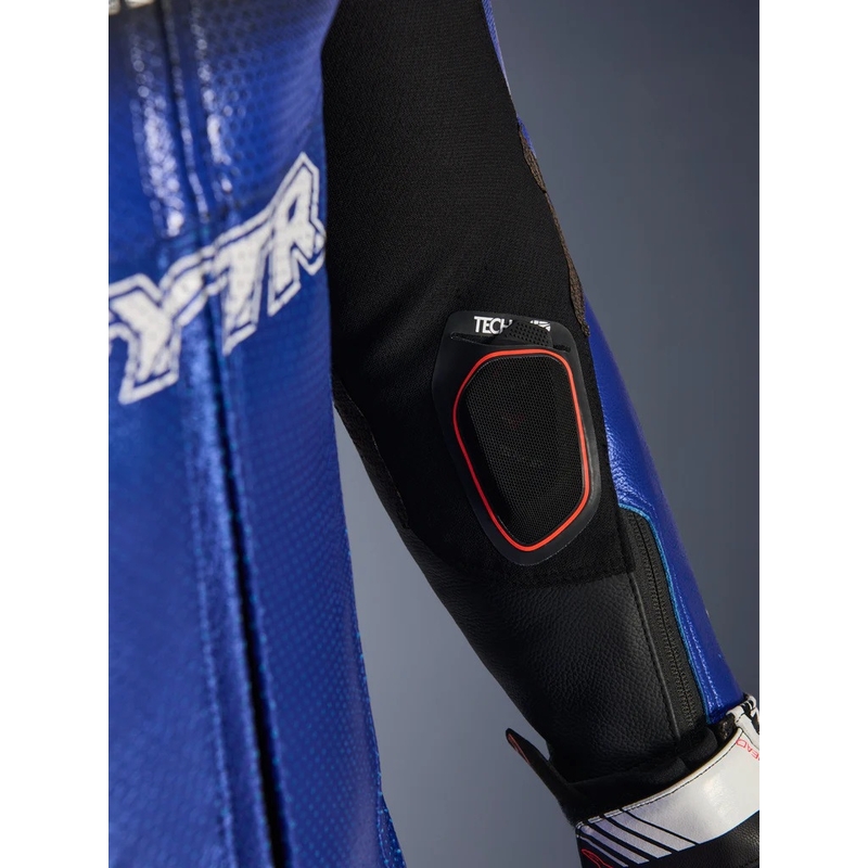 Nahkne mootorrattaülikond Alpinestars GP-R7 YAMAHA GYTR TECH-AIR kollektsioonile, ühildub sini-must-valge-punase värvidega