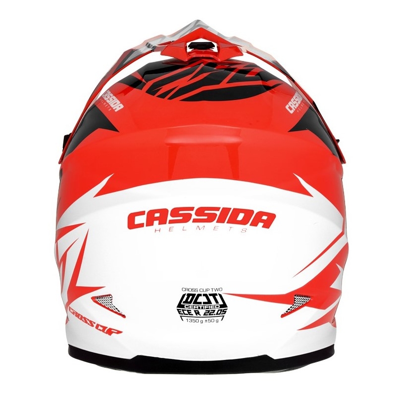 Motokrosová přilba Cassida Cross Cup Two černo-bílo-šedo-fluo oranžová