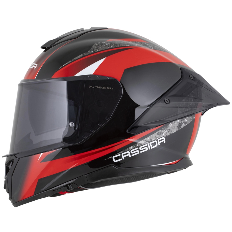 Cassida Integral GTS 2.1 Mega täisnäoga mootorrattakiiver must-punane-valge