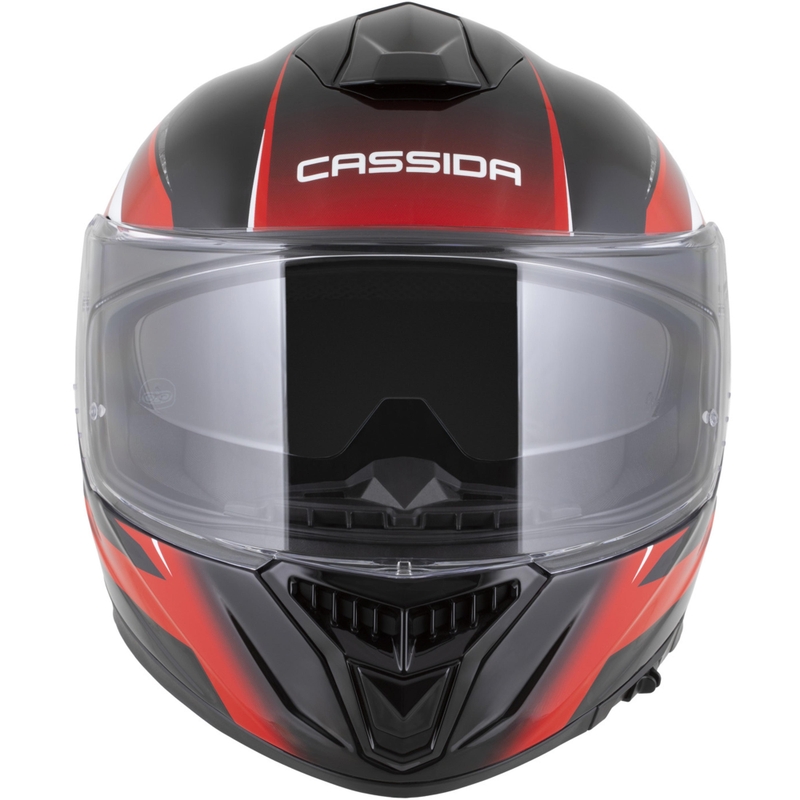 Cassida Integral GTS 2.1 Mega täisnäoga mootorrattakiiver must-punane-valge