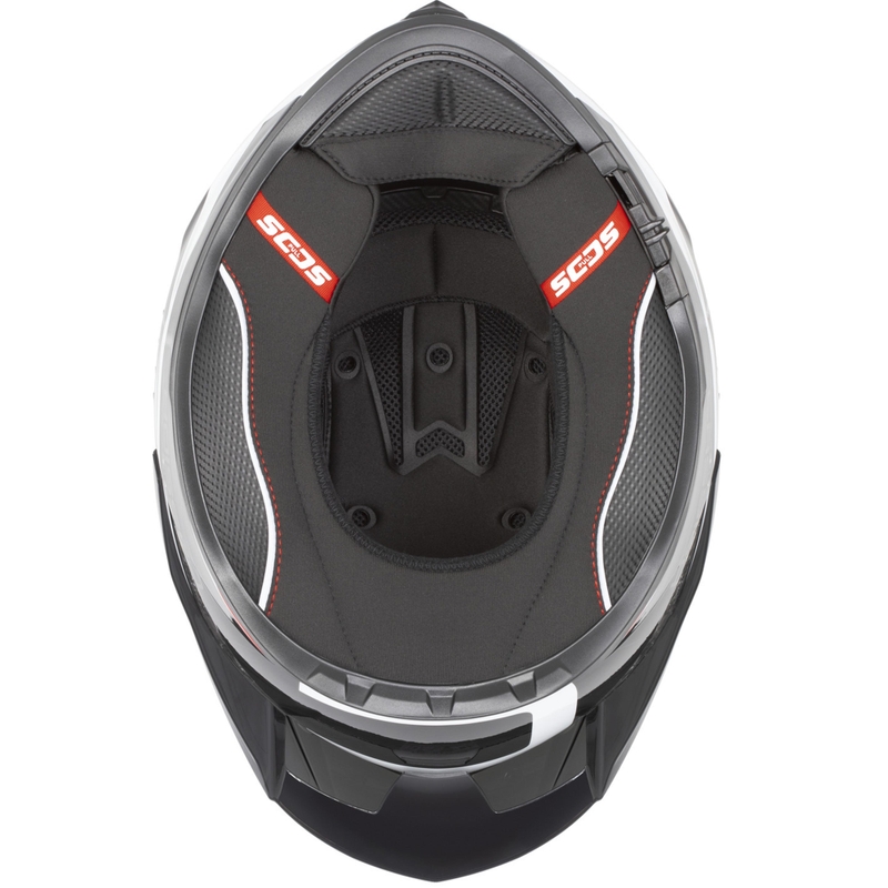 Cassida Integral GTS 2.1 Mega täisnäoga mootorrattakiiver must-punane-valge