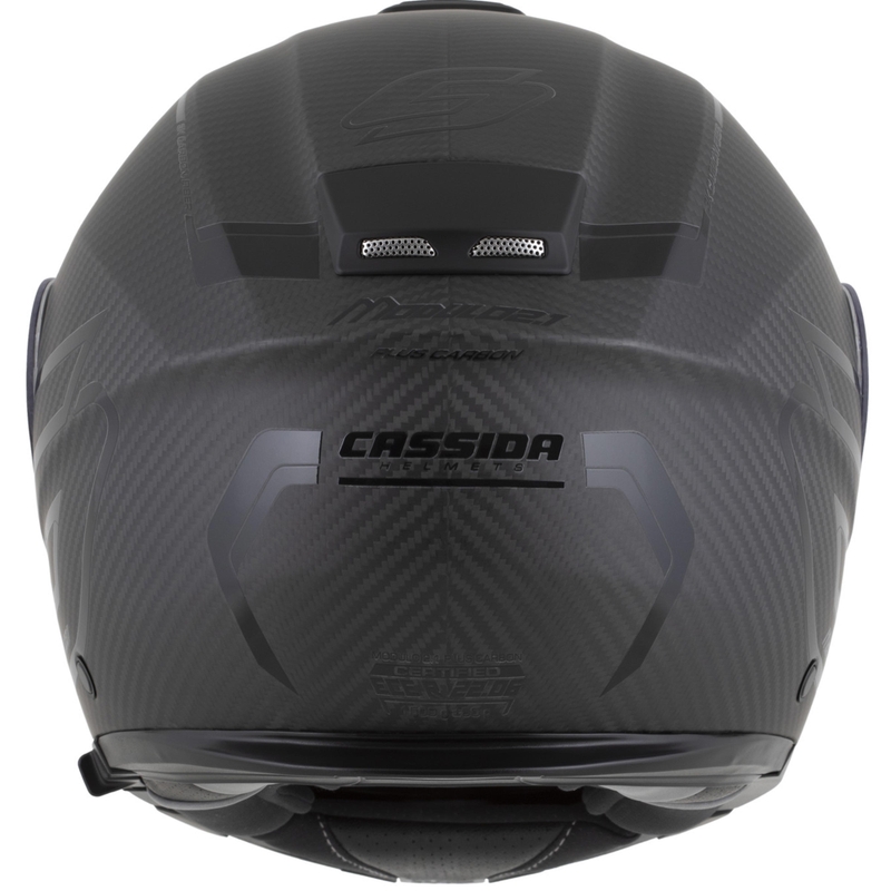 Ülesklapitav mootorrattakiiver Cassida Modulo 2.1 Plus Carbon BlackOut mattmust