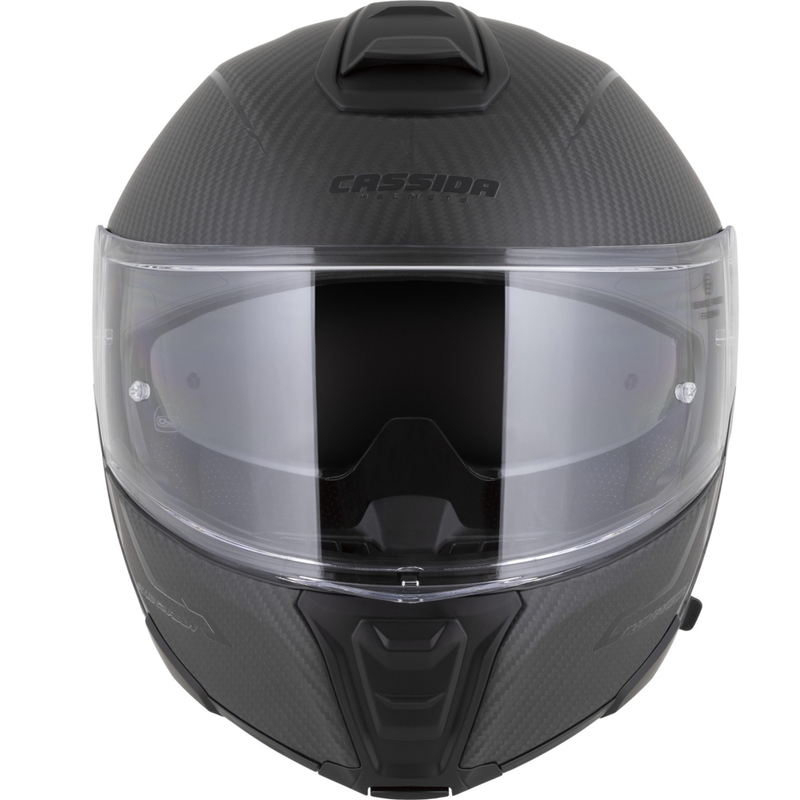 Ülesklapitav mootorrattakiiver Cassida Modulo 2.1 Plus Carbon BlackOut mattmust