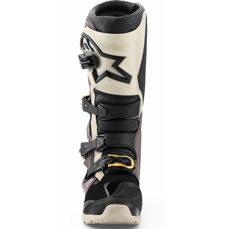Alpinestars TECH 7 Enduro Drystar mootorrattasaapad must-tumehall-kuldne