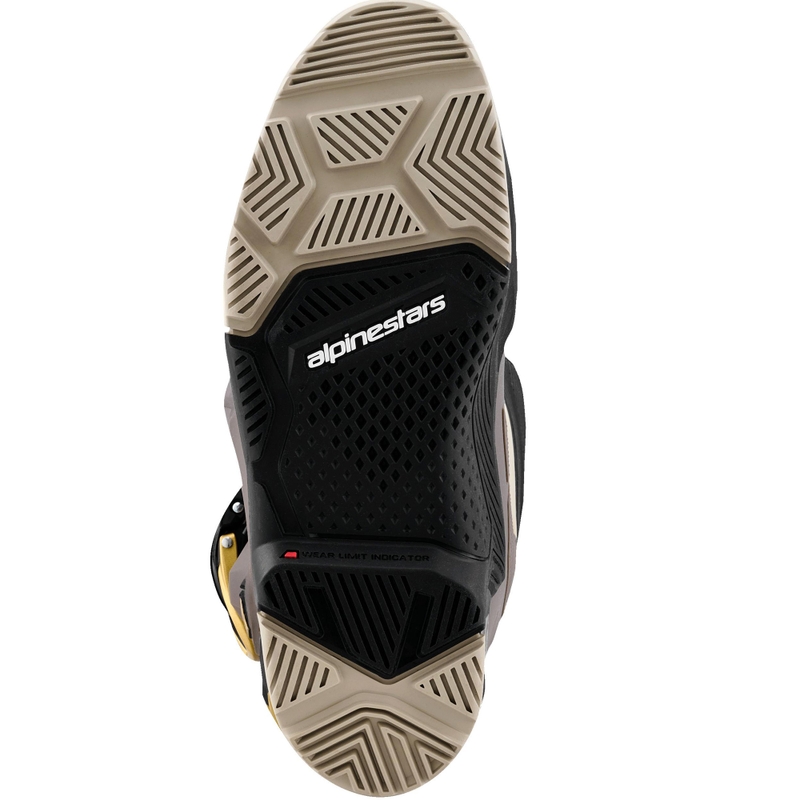 Alpinestars TECH 7 Enduro Drystar mootorrattasaapad must-tumehall-kuldne