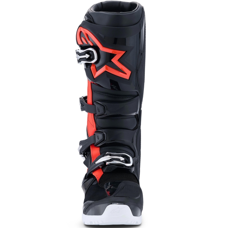Alpinestars TECH 7 Enduro Drystar mootorrattasaapad must-fluorestseeriv punane-valge