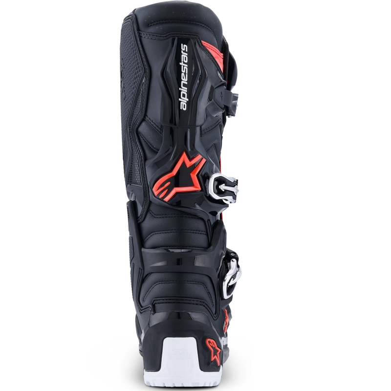 Alpinestars TECH 7 Enduro Drystar mootorrattasaapad must-fluorestseeriv punane-valge