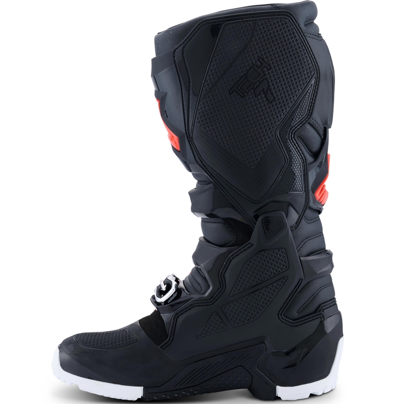 Alpinestars TECH 7 Enduro Drystar mootorrattasaapad must-fluorestseeriv punane-valge