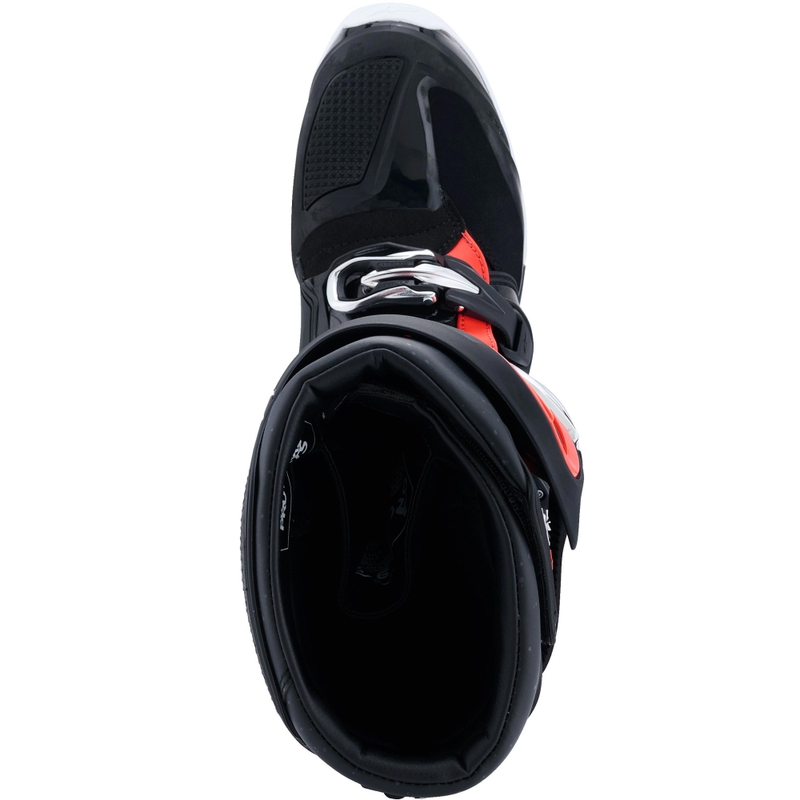 Alpinestars TECH 7 Enduro Drystar mootorrattasaapad must-fluorestseeriv punane-valge
