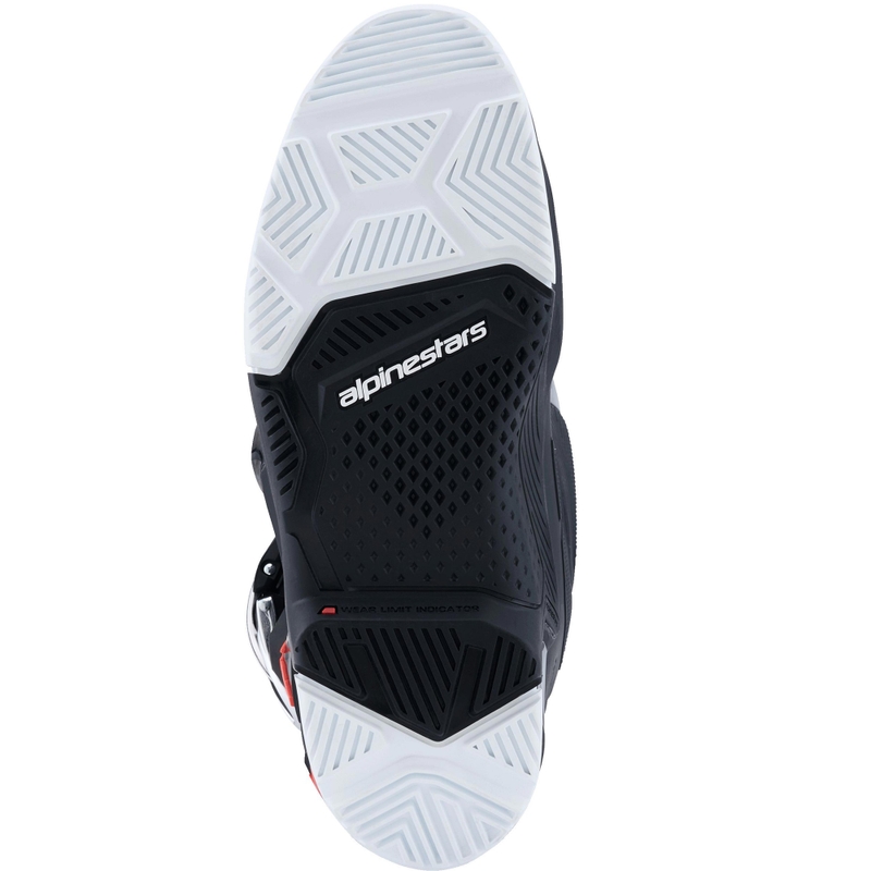 Alpinestars TECH 7 Enduro Drystar mootorrattasaapad must-fluorestseeriv punane-valge