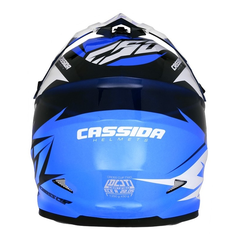 Motokrosová přilba Cassida Cross Cup Two černo-bílo-modrá