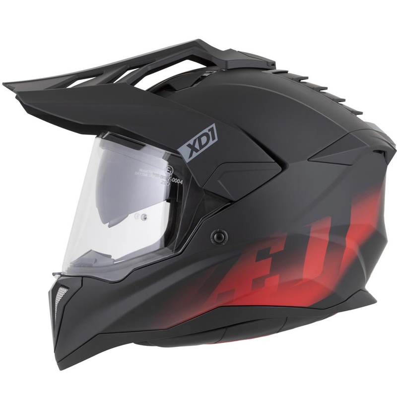 Enduro mootorratta kiiver ZED XD1 matt must-punane