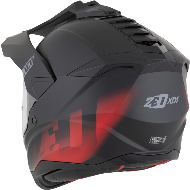 Enduro mootorratta kiiver ZED XD1 matt must-punane