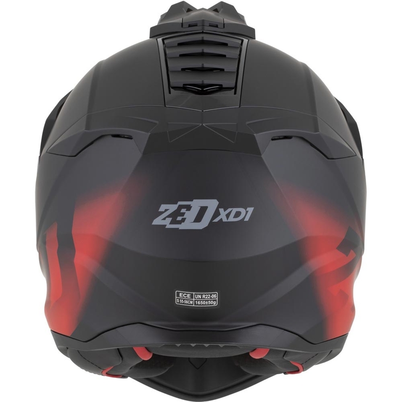 Enduro mootorratta kiiver ZED XD1 matt must-punane