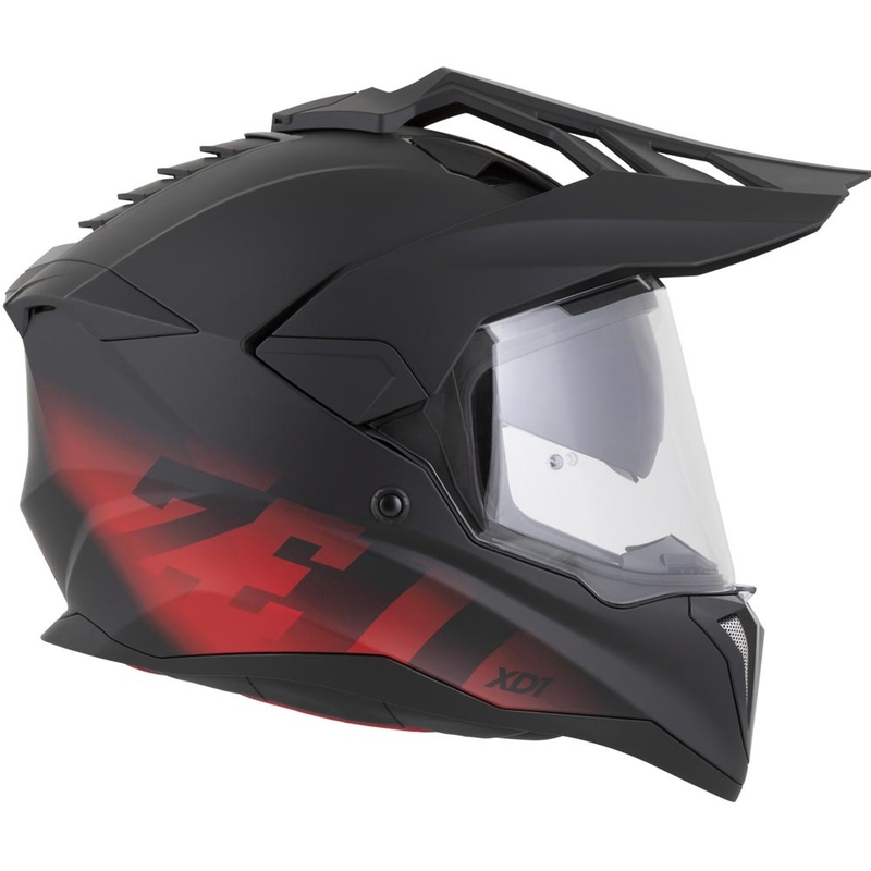 Enduro mootorratta kiiver ZED XD1 matt must-punane