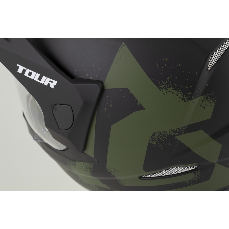 Enduro mootorratta kiiver Cassida Tour 2.0 Crew matt must-tumeroheline