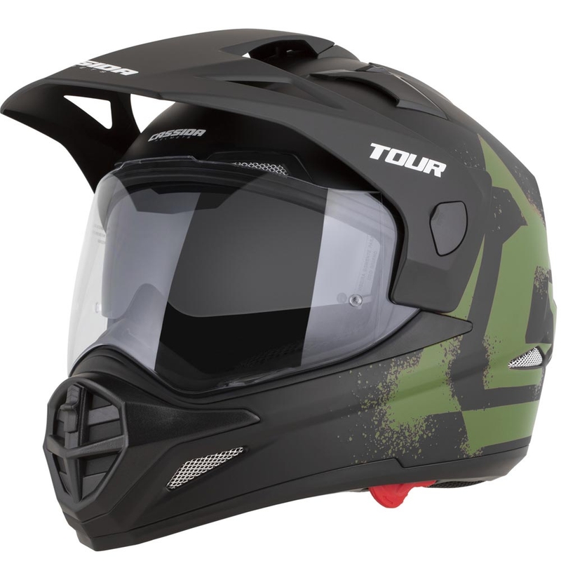 Enduro mootorratta kiiver Cassida Tour 2.0 Crew matt must-tumeroheline