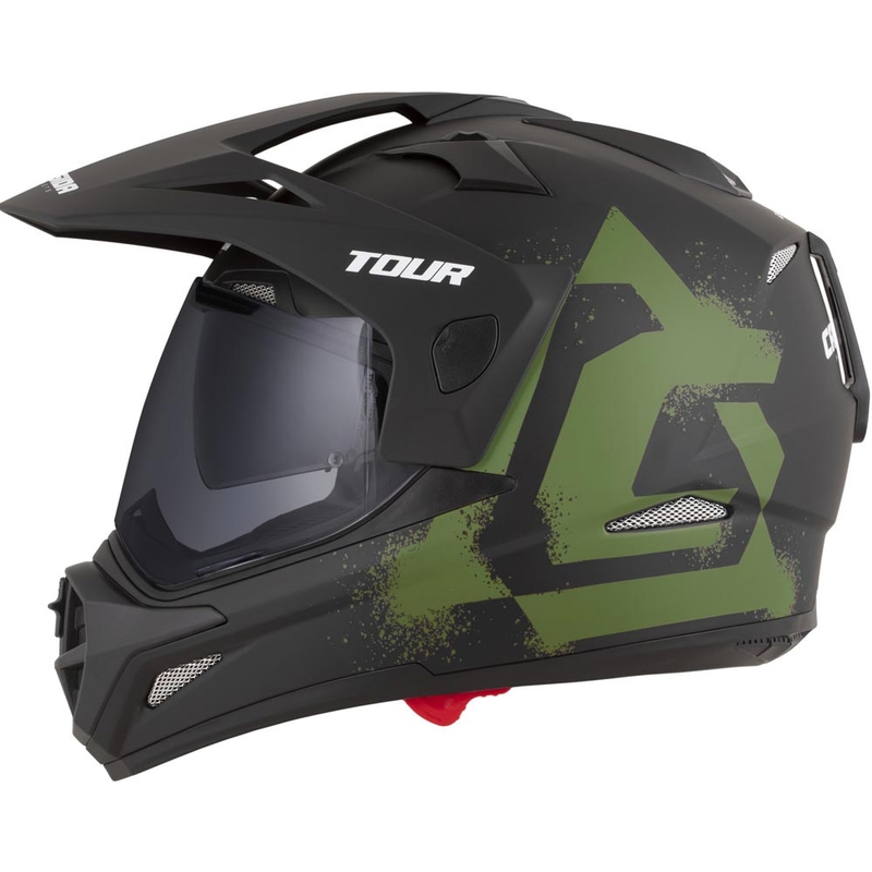 Enduro mootorratta kiiver Cassida Tour 2.0 Crew matt must-tumeroheline