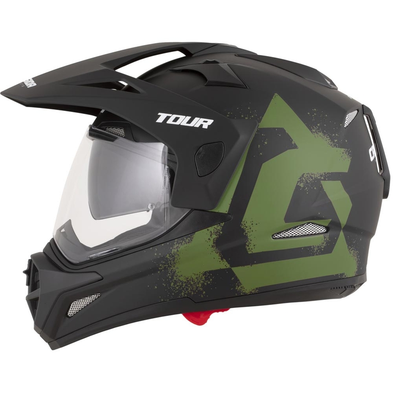 Enduro mootorratta kiiver Cassida Tour 2.0 Crew matt must-tumeroheline