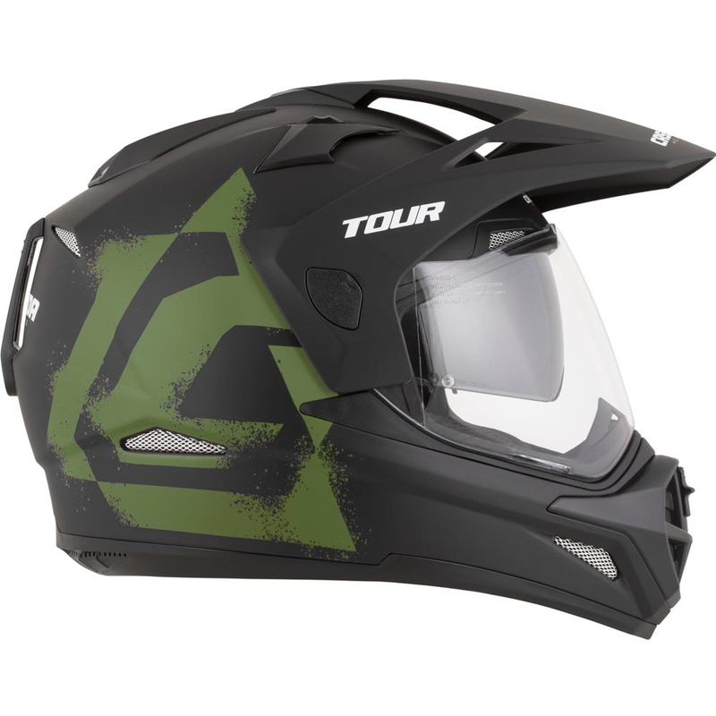 Enduro mootorratta kiiver Cassida Tour 2.0 Crew matt must-tumeroheline