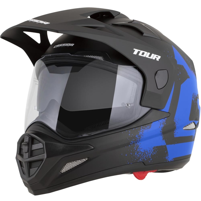 Enduro mootorratta kiiver Cassida Tour 2.0 Crew matt must-sinine