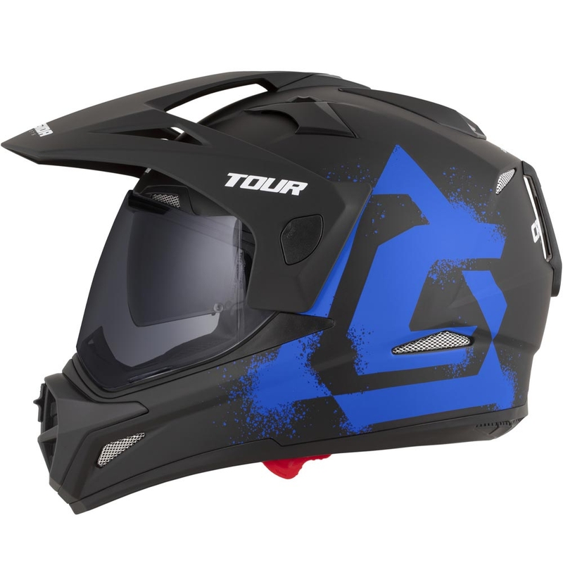 Enduro mootorratta kiiver Cassida Tour 2.0 Crew matt must-sinine