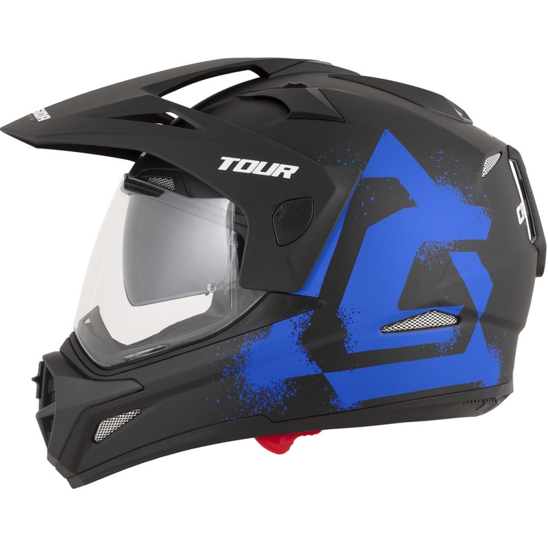 Enduro mootorratta kiiver Cassida Tour 2.0 Crew matt must-sinine