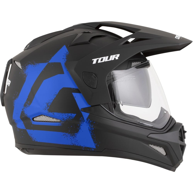 Enduro mootorratta kiiver Cassida Tour 2.0 Crew matt must-sinine