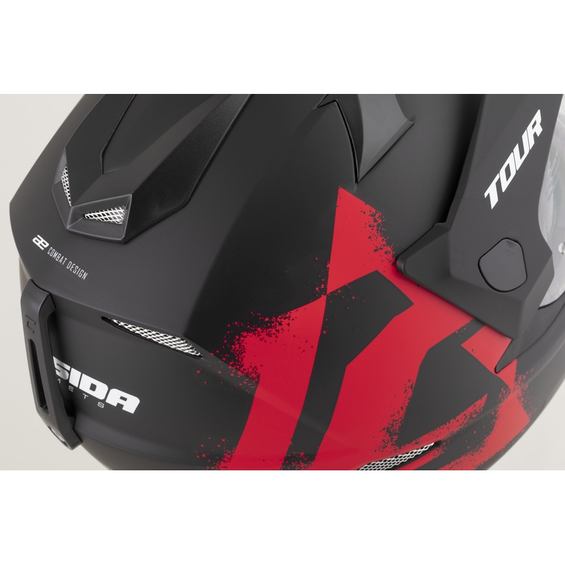Enduro mootorratta kiiver Cassida Tour 2.0 Crew matt must-punane