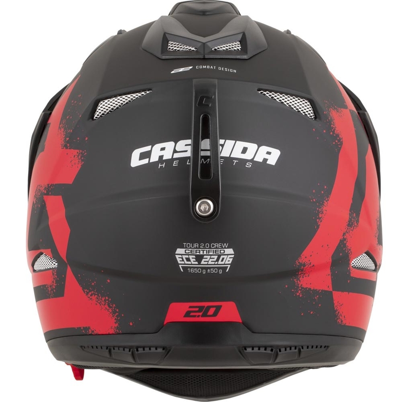 Enduro mootorratta kiiver Cassida Tour 2.0 Crew matt must-punane