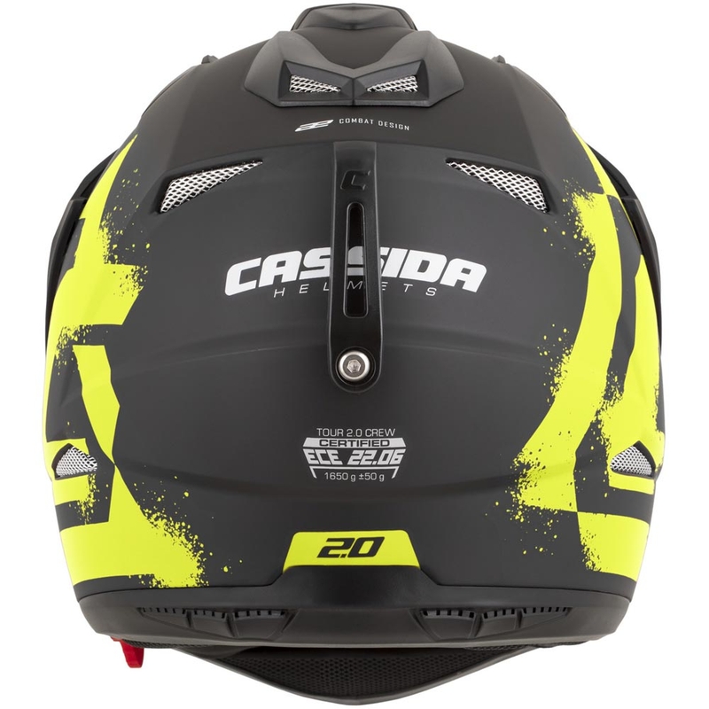 Enduro mootorratta kiiver Cassida Tour 2.0 Crew matt must-fluorestseeriv kollane