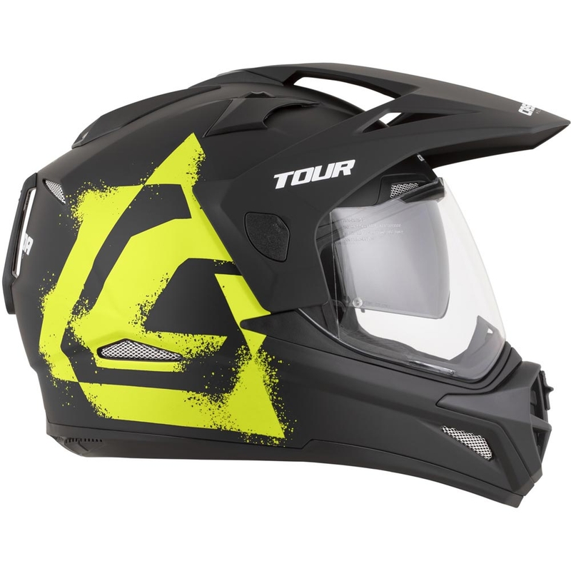 Enduro mootorratta kiiver Cassida Tour 2.0 Crew matt must-fluorestseeriv kollane