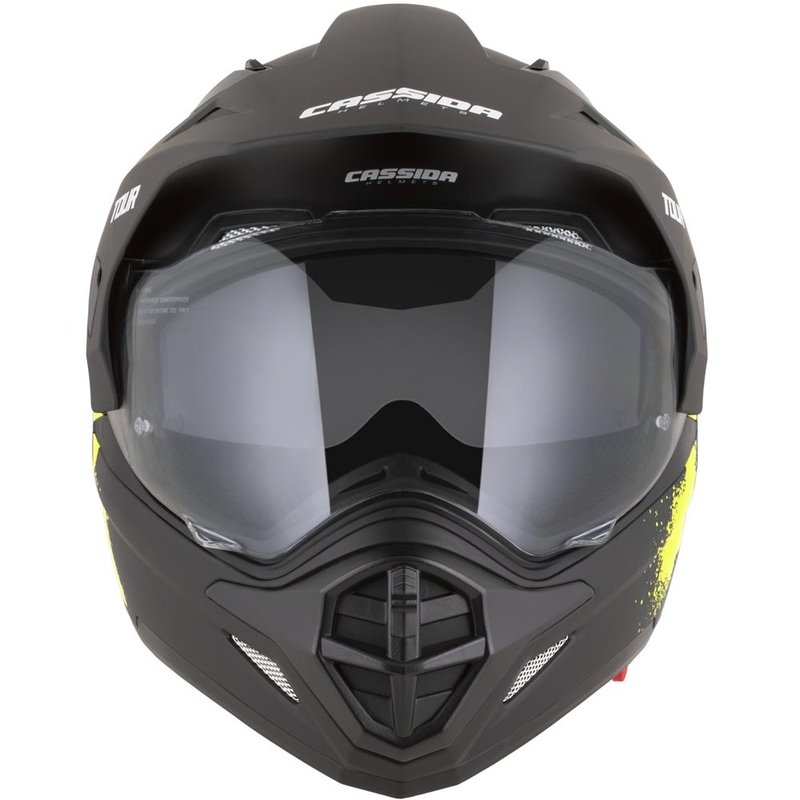 Enduro mootorratta kiiver Cassida Tour 2.0 Crew matt must-fluorestseeriv kollane