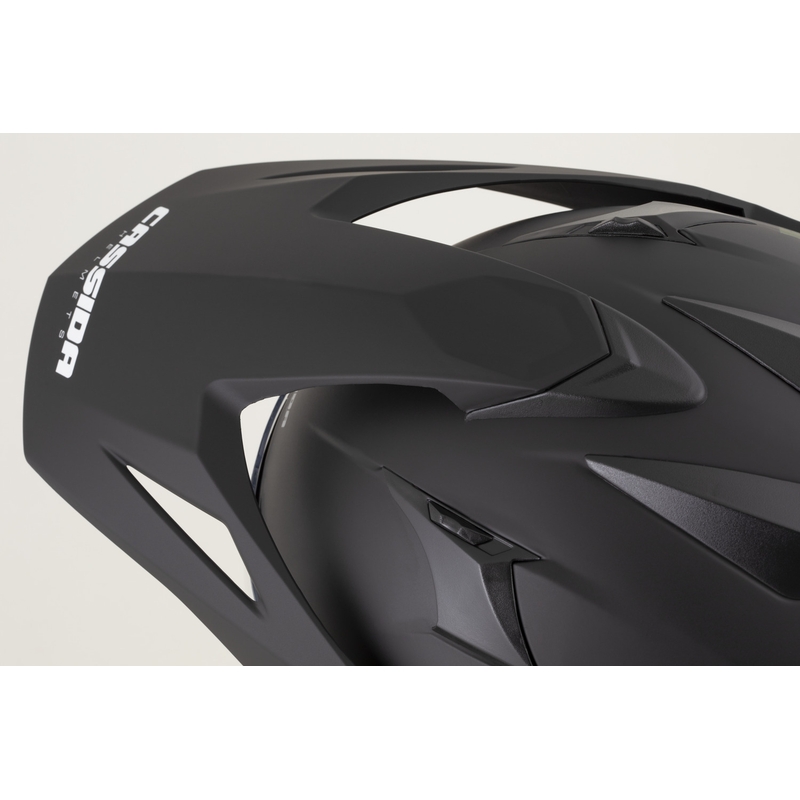 Enduro mootorratta kiiver Cassida Tour 2.0 Crew matt must-valge