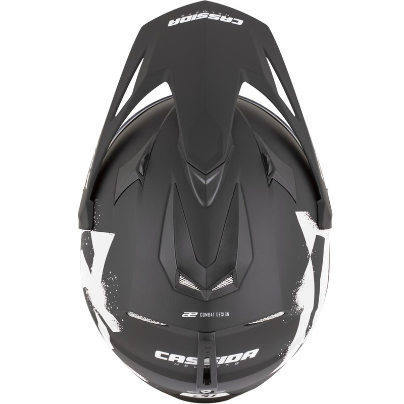 Enduro mootorratta kiiver Cassida Tour 2.0 Crew matt must-valge