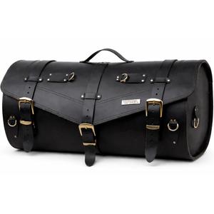 Nahkne mootorrattakohver lukuga RSA K183 must