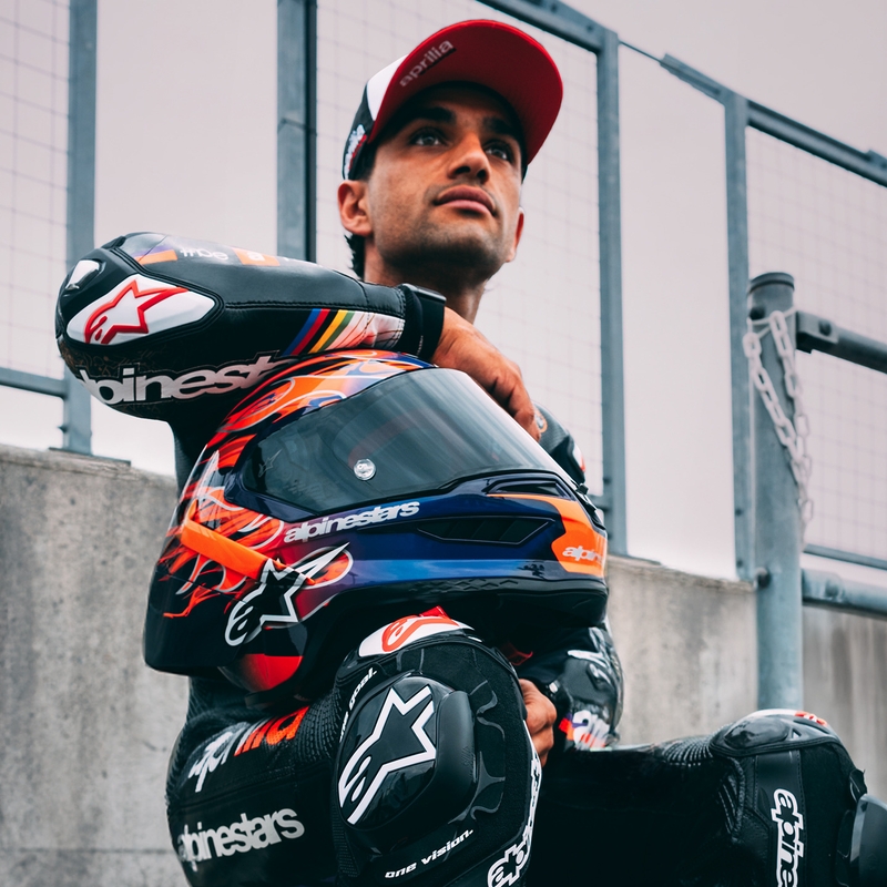 Alpinestars Supertech R-10 Flyte täismaskiiver, piiratud väljaanne, Jorge Martin, lilla-punane