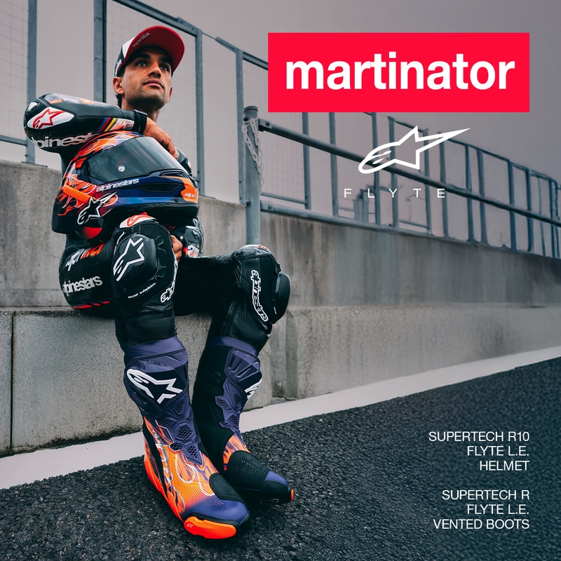 Alpinestars Supertech R-10 Flyte täismaskiiver, piiratud väljaanne, Jorge Martin, lilla-punane