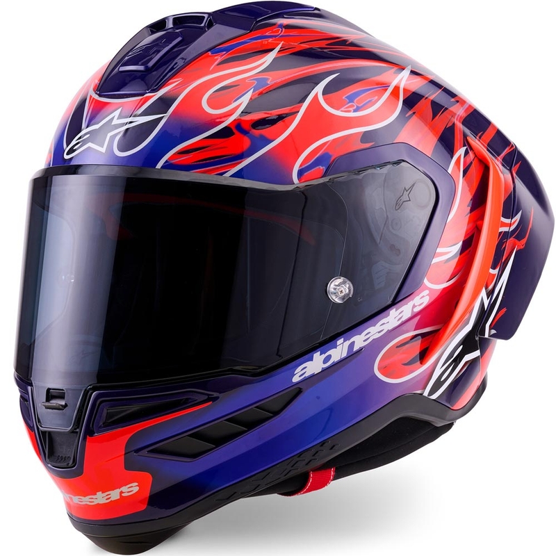 Alpinestars Supertech R-10 Flyte täismaskiiver, piiratud väljaanne, Jorge Martin, lilla-punane