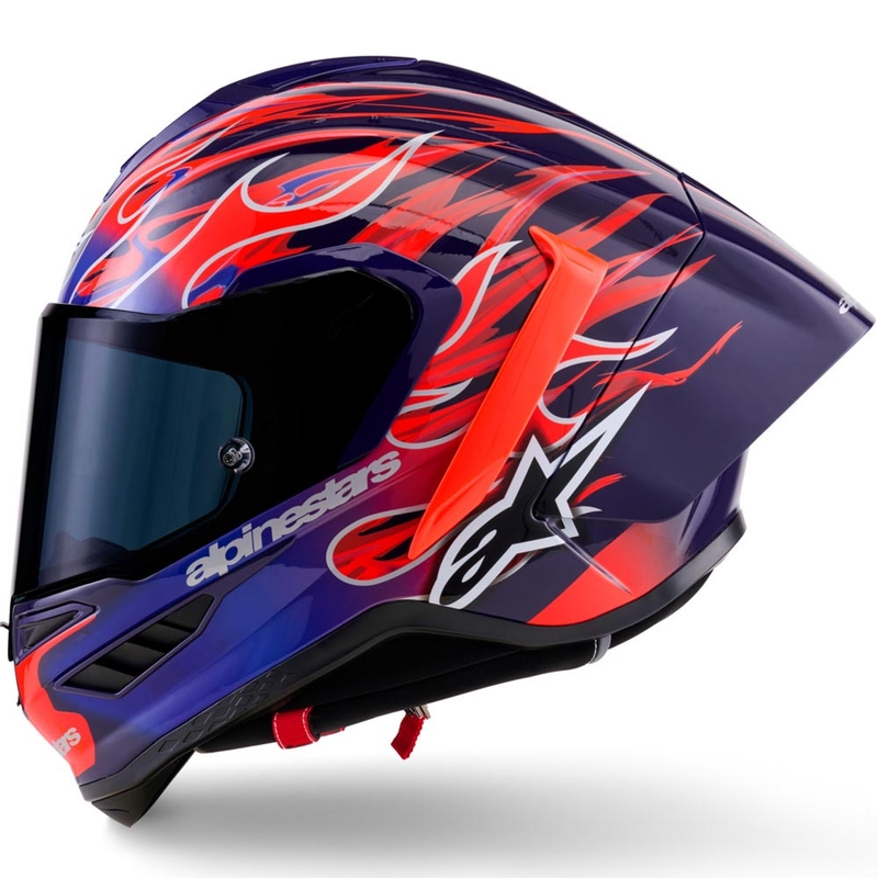 Alpinestars Supertech R-10 Flyte täismaskiiver, piiratud väljaanne, Jorge Martin, lilla-punane