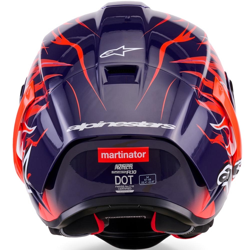 Alpinestars Supertech R-10 Flyte täismaskiiver, piiratud väljaanne, Jorge Martin, lilla-punane
