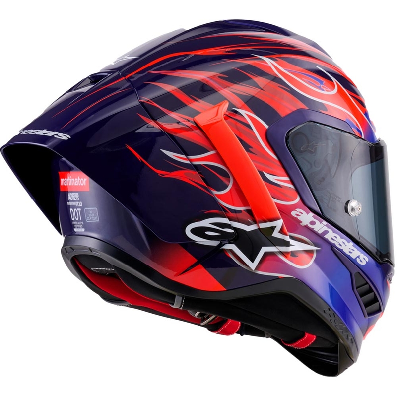 Alpinestars Supertech R-10 Flyte täismaskiiver, piiratud väljaanne, Jorge Martin, lilla-punane