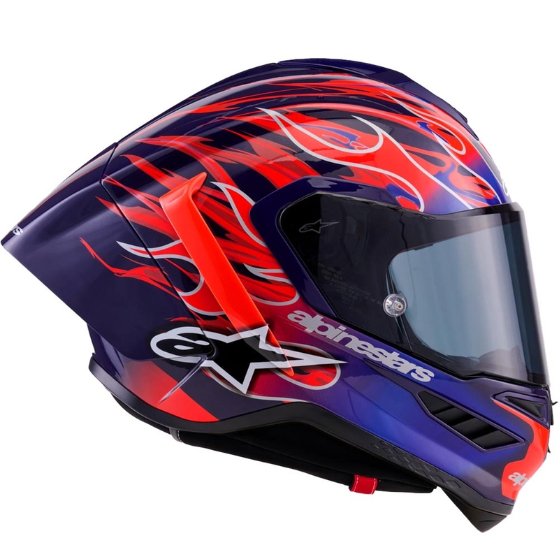 Alpinestars Supertech R-10 Flyte täismaskiiver, piiratud väljaanne, Jorge Martin, lilla-punane
