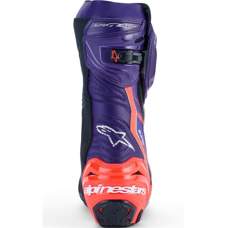 Alpinestars Supertech R ventileeritavad Flyte mootorrattasaapad, piiratud väljaanne, Jorge Martin lilla-punane-must