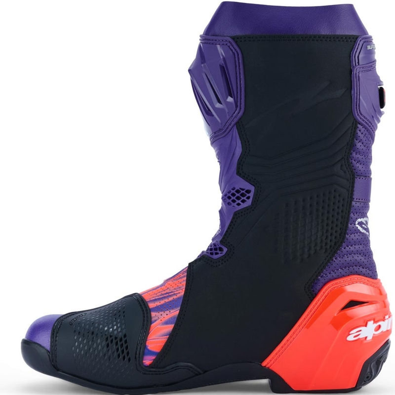 Alpinestars Supertech R ventileeritavad Flyte mootorrattasaapad, piiratud väljaanne, Jorge Martin lilla-punane-must
