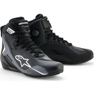 Alpinestars Faster-4 Drystar mootorrattasaapad must-tumehall-valge