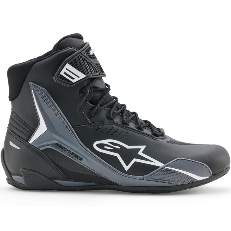 Alpinestars Faster-4 Drystar mootorrattasaapad must-tumehall-valge